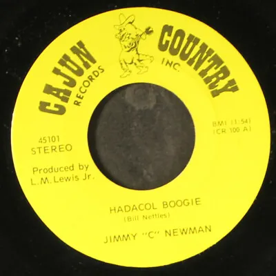 JIMMY NEWMAN: Hadacol Boogie / Last Night CAJUN COUNTRY 7  Single 45 RPM • $15
