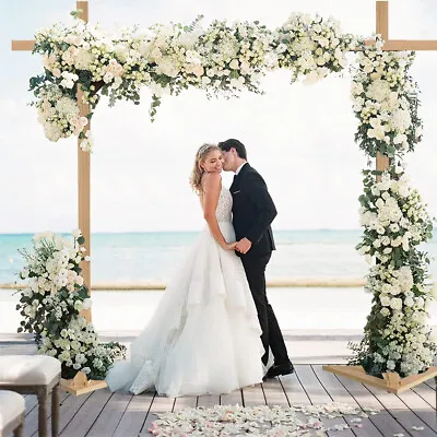 Heavy Thick Wooden Wedding Arch Backdrop Stand Garden Lawn Ceremony Background  • $135.96