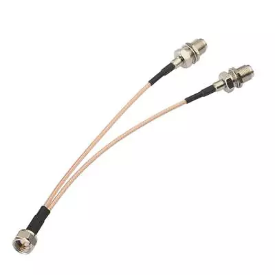 F-Splitter Cable F Male To F Dual Female Coax Splitter Cable V-F TV Splitter ... • $14.13