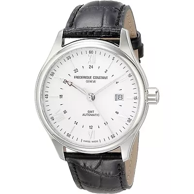 Frederique Constant FC-350S5B6 Men's Classics Index GMT Silver-Tone Dial • $895