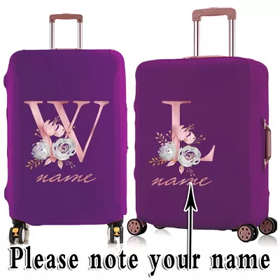 Personalised Custom Name Text Suitcase Trolley Covers Luggage Protective Covers • £8.99