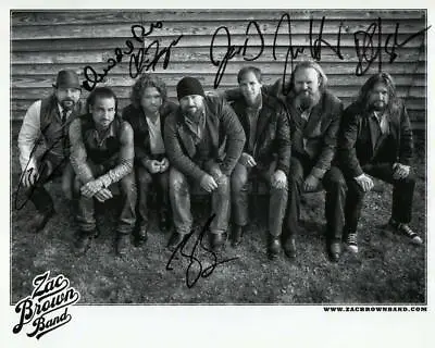 Zac Brown Band Complete (x7) Signed Autograph 8x10 Photo Very Rare Chicken Fried • $1999.95
