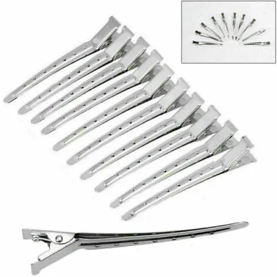 24 Pieces Hair Sectioning Clips Strong Grip Hairdressing Metal Clip • £4.59