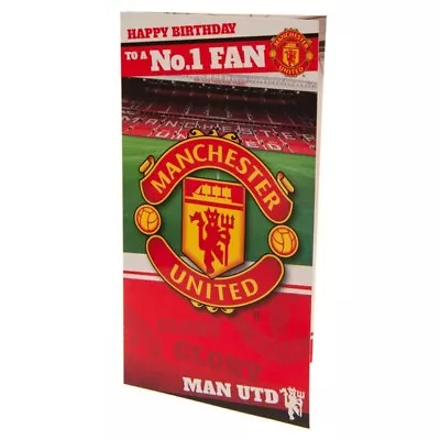 Manchester United FC Birthday Card No 1 Fan Stadium Graphic Official Product • £3.79