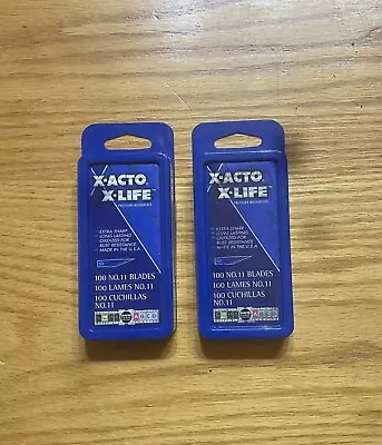 Xacto X-Life Knife Tool Blades 100 Pack #11 Two Pack • $33.99