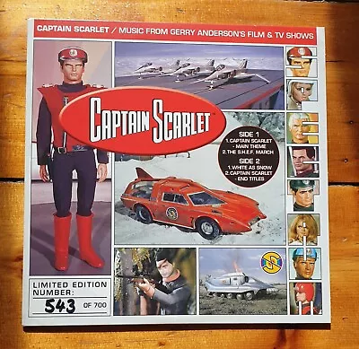 BARRY GRAY - CAPTAIN SCARLET Rare Red Vinyl 7  Silva Screen Mint Condition • £5