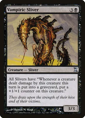 Vampiric Sliver Time Spiral PLD Black Uncommon MAGIC GATHERING CARD ABUGames • $1.40