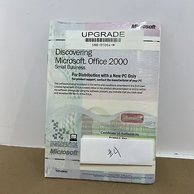 Genuine Microsoft Office 2000 Small Business Upgrade CD Product Key Sealed • $14