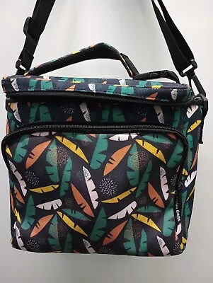 Colorful Leaf Pattern Lunch Box Bag Zip Tote Mini Cooler Insulated BOTTLO BAGS  • $12.77