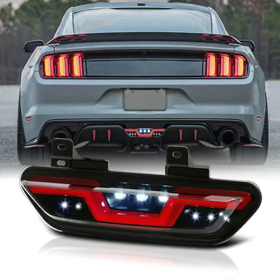 Reverse Back Up Tail Parking Lamp For 15-21 Ford Mustang Red LED Tube Smoke Lens • $94.96