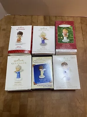 Lot Of 6 Hallmark Mary's Angel Ornaments Dahlia Viola Rosemary Veronica Etc. • $49.99