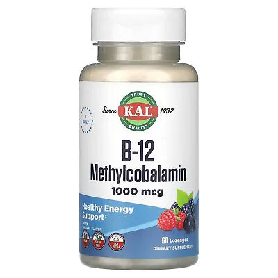 B-12 Methylcobalamin Berry 1000 Mcg 60 Lozenges • $12.88