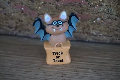 FIGURINE Vtg Russ Berrie Merry Miniature Mini Halloween Bat Trick Or Treat Bag • $6.99