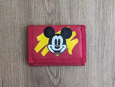 VINTAGE Walt Disney MICKEY MOUSE WALLET Red RETRO  • $16.99