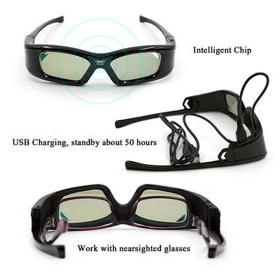 £22.31 • Buy GL410 3D Glasses Active DLP Link Projectors Full HD For Optama Acer BenQ S2I7
