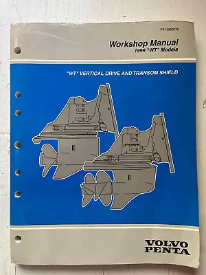 Volvo Penta WT Vertical Drive & Transom Shield OEM Workshop Manual 3850075 Bn3 • $23.49