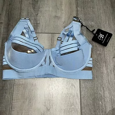 $149 • Buy New Honey Birdette Linda C Blue Bell Bra Size 12b/34b/34b/75b