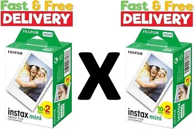 20x20-40Pack FUJIFILM Instax Mini Film For Mini 11 9 8 7s 90 50 40 Cameras • £22.99
