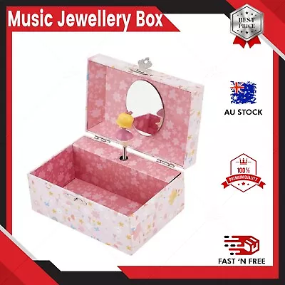 Ballerina Musical Jewelry Box Music Box Kids Girls Over The Rainbow Tune Gift • $9.98