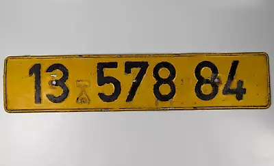 Israel Old License Plate Middle East No Flag And No Symbol 80's 13-578-84 • $19