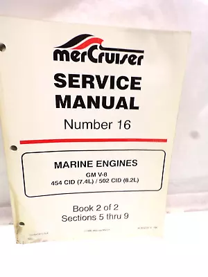 MerCruiser #16 GM V-8 Marine Engines Book 1 Of 2 Service Manual 90-823224-2 • $18