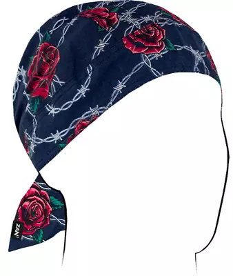 Zan Headgear Flydanna Cotton Head Wrap Barbed Wire Roses • $10.95