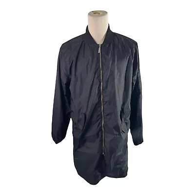 Bare Fox Windbreaker Long Jacket Men XL Black Color All Polyester • $24.75