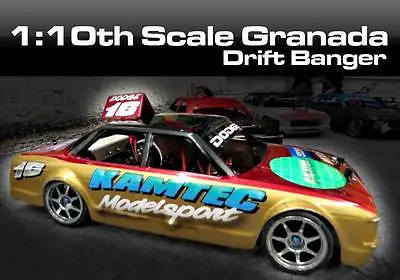 Granada Mk 1 Drift Banger Tamiya HPI Kyosho 1:10  Body Shell  Kamtec ABS • £13.99