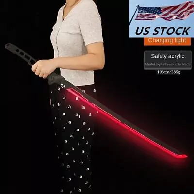 Cyberpunk Thermal Katana Samurai Sword Prop LED Light-Up Cool Prop • $63.74