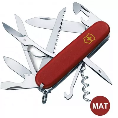 Victorinox Huntsman Swiss Army Knife RED MAT GOLD Logo Matted Surface • $52.50