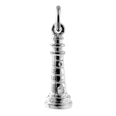 Simple 925 Sterling Silver Lighthouse Charm / Charms / Coastal • £14.15