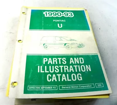 1990-93 Pontiac U Transport Original Dealer Oem Parts & Illustration Catalog • $19.98