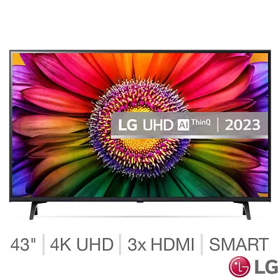LG 43UR80006LJ 43 Inch 4K Ultra HD Smart TV • £263.99