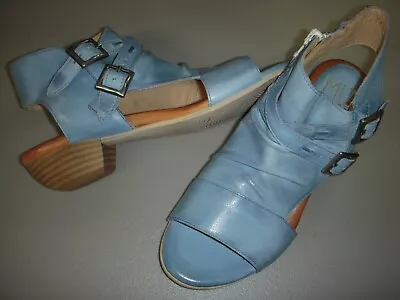 Miz Mooz NYC Cassius Leather Heeled Sandals Women's EU 39 /US 8.5-9 Sky Blue • $29.99