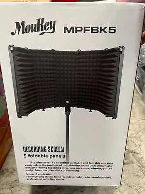 MouKey Recording Screen Isolation Shield Portable 5 Foldable Panels. MPFBK5  • $44.99