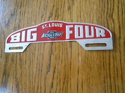 Vintage St Louis Chevrolet Big Four License Plate Topper • $62