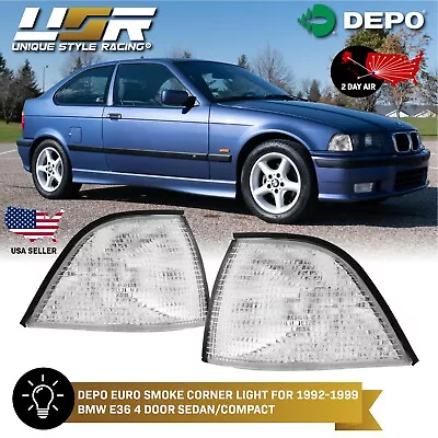 2Day AIR DEPO Euro Clear Corner Signal Light For 92-98 BMW E36 3D 318ti/4D Sedan • $37.71