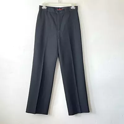 Vintage Vertigo Paris Dress Pants Womens Gray Career Wide Legs Sz 6 Made France • $49.50