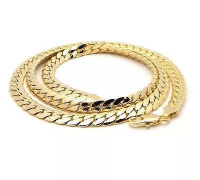 Mens Miami Cuban Link Chain 8mm 14k Gold Plated 8  20  22  24  30  Bracelet  • $12.99