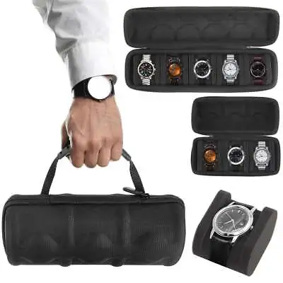 Watch Box Display Case For Men Women Travel Watch Case 3 Slots/5 Slots US • $13.15