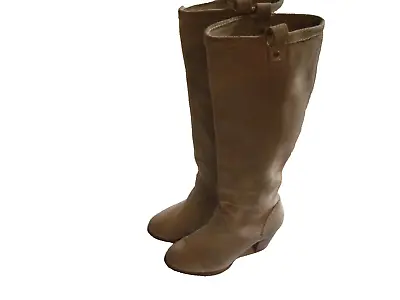 UGG Knee High Suede Boots Beige Tan Womens Size 5.5 Zipper • $10
