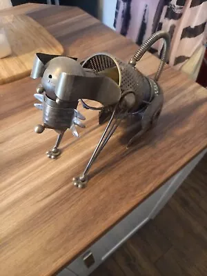 Steam Punk Style Dog Wine Bottle Holder Metal • £4.99