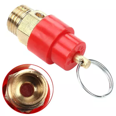 1/4  Brass Air Compressor Pressure Safety Relief Valve Release Regulator Red • $9.99