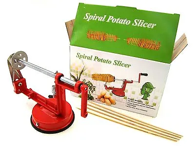 Stainless Steel Manual Potato Vegetable Twister Spiral Slicer Random Colour • £10.99