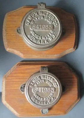 Two Vintage Newark New Jersey  Gamon Brass Water Meter Cover - Trinket Boxes • $22.99