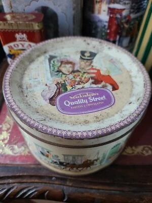 £4 • Buy Vintage Mackintosh's Quality Street Empty Tin 13cm Diameter Approx 50 Years Old 