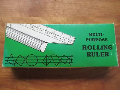 Vintage Multi Purpose Rolling Ruler 6” 3D Drawings Angles Graphs Circles-Sealed • $3.99