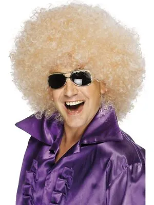 Adults Blonde Mega Huge Afro Wig 1970s Disco Smiffys Fancy Dress Costume • $11.27