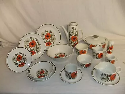 £19.99 • Buy C4 Pottery Studio J & G Meakin Vintage Tableware - Poppy - Stamps Vary - 1C4A