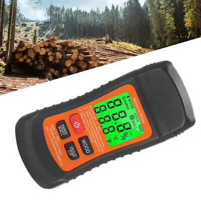 Digital LCD Wood Moisture Detector Damp Meter Firewood Caravan Tester Tool NEW • £9.99